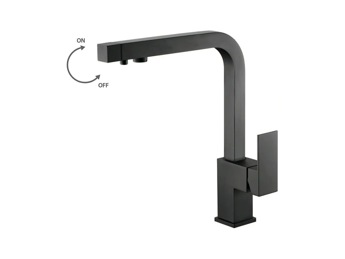 Mitigeur Évier Cuisine Osmoseur noir mat - Design moderne – CAPRI IMEX