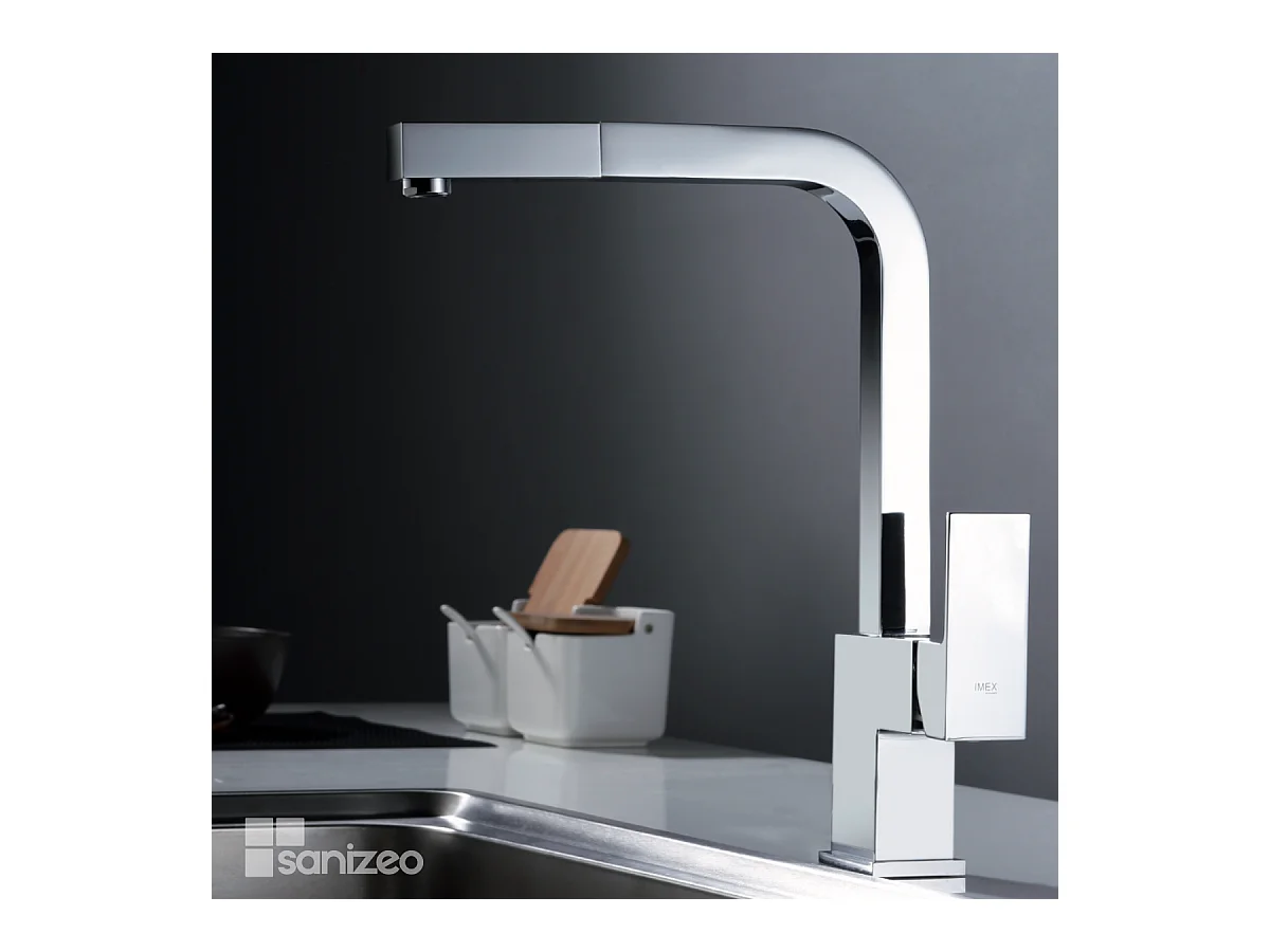 Mitigeur Évier Cuisine avec douchette extractible chromé - Design moderne – CONSTANZA IMEX