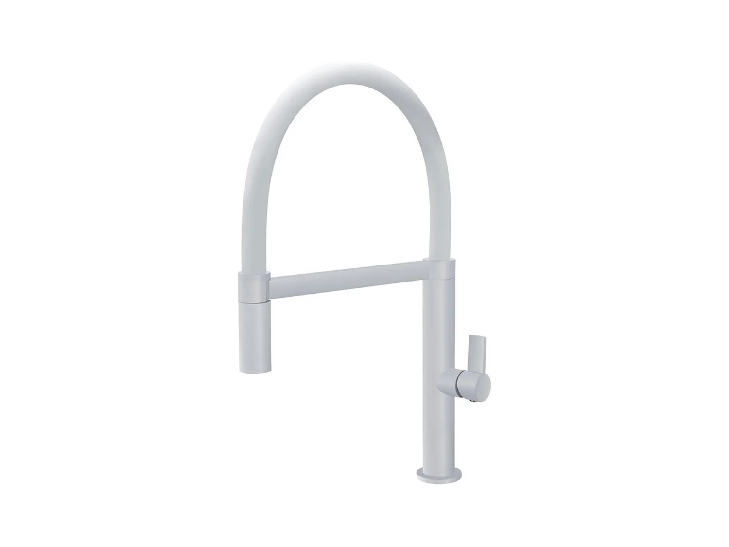 Mitigeur Évier Cuisine avec douchette extractible blanc mat - Design moderne – LAOS IMEX