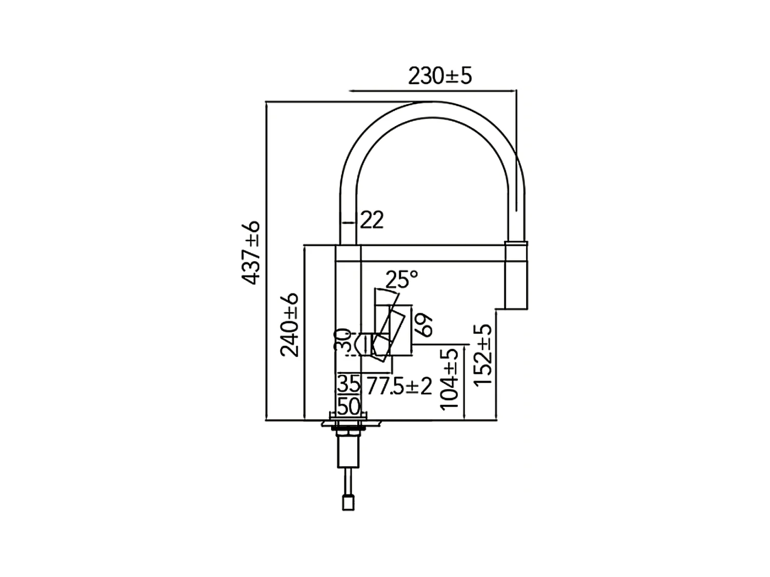 Mitigeur Évier Cuisine avec douchette extractible blanc mat - Design moderne – LAOS IMEX