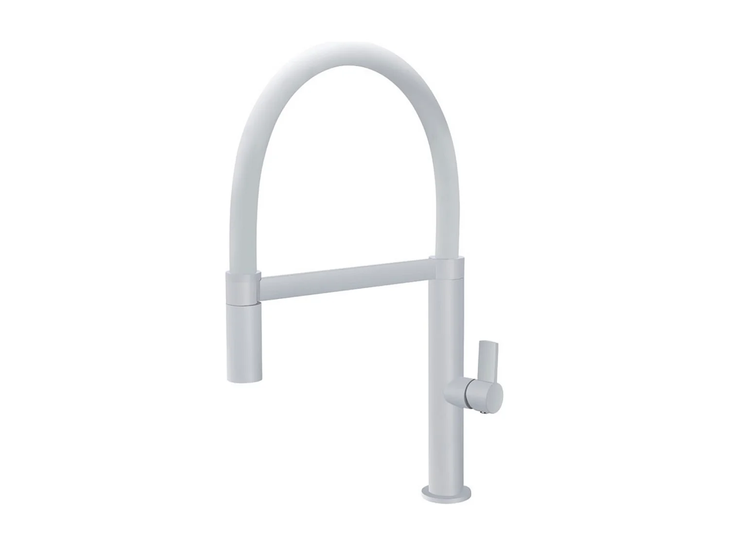 Mitigeur Évier Cuisine avec douchette extractible blanc mat - Design moderne – LAOS IMEX