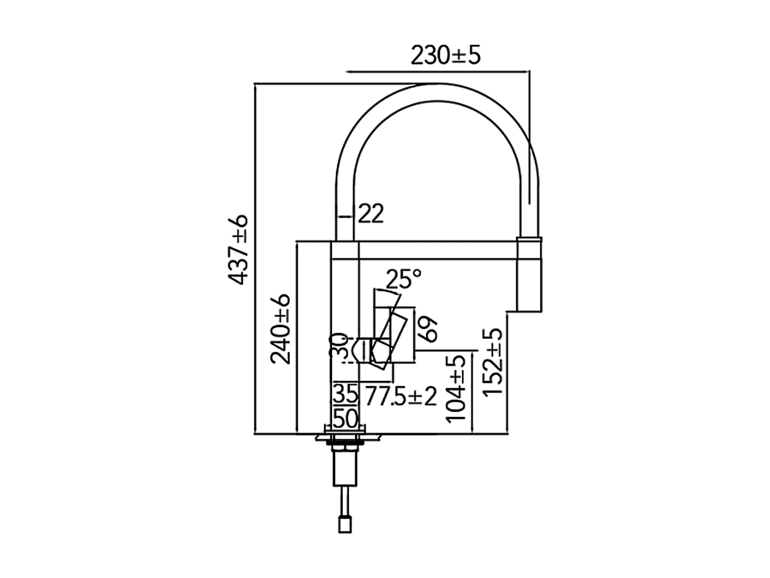 Mitigeur Évier Cuisine avec douchette extractible blanc mat - Design moderne – LAOS IMEX