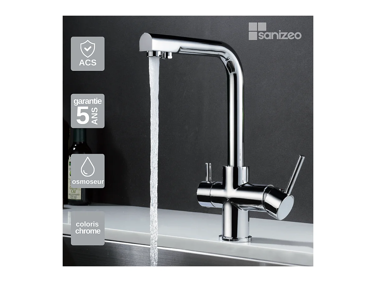 Mitigeur Évier Cuisine Osmoseur chromé - Design moderne – MARSELA IMEX