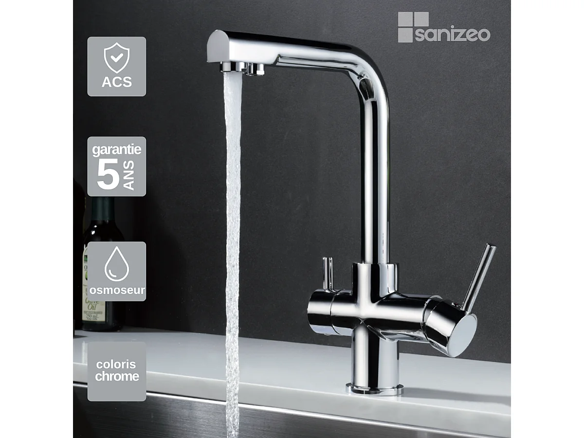 Mitigeur Évier Cuisine Osmoseur chromé - Design moderne – MARSELA IMEX