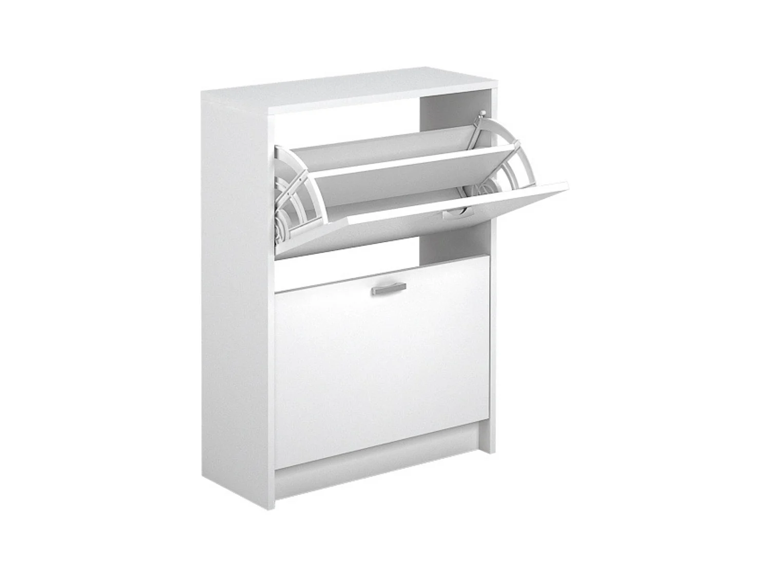 Zapatero Recibidor Blanco – Mueble Auxiliar Estrecho con 2 Puertas | Capacidad 12 Pares | 81,6 x 60 x 25 cm