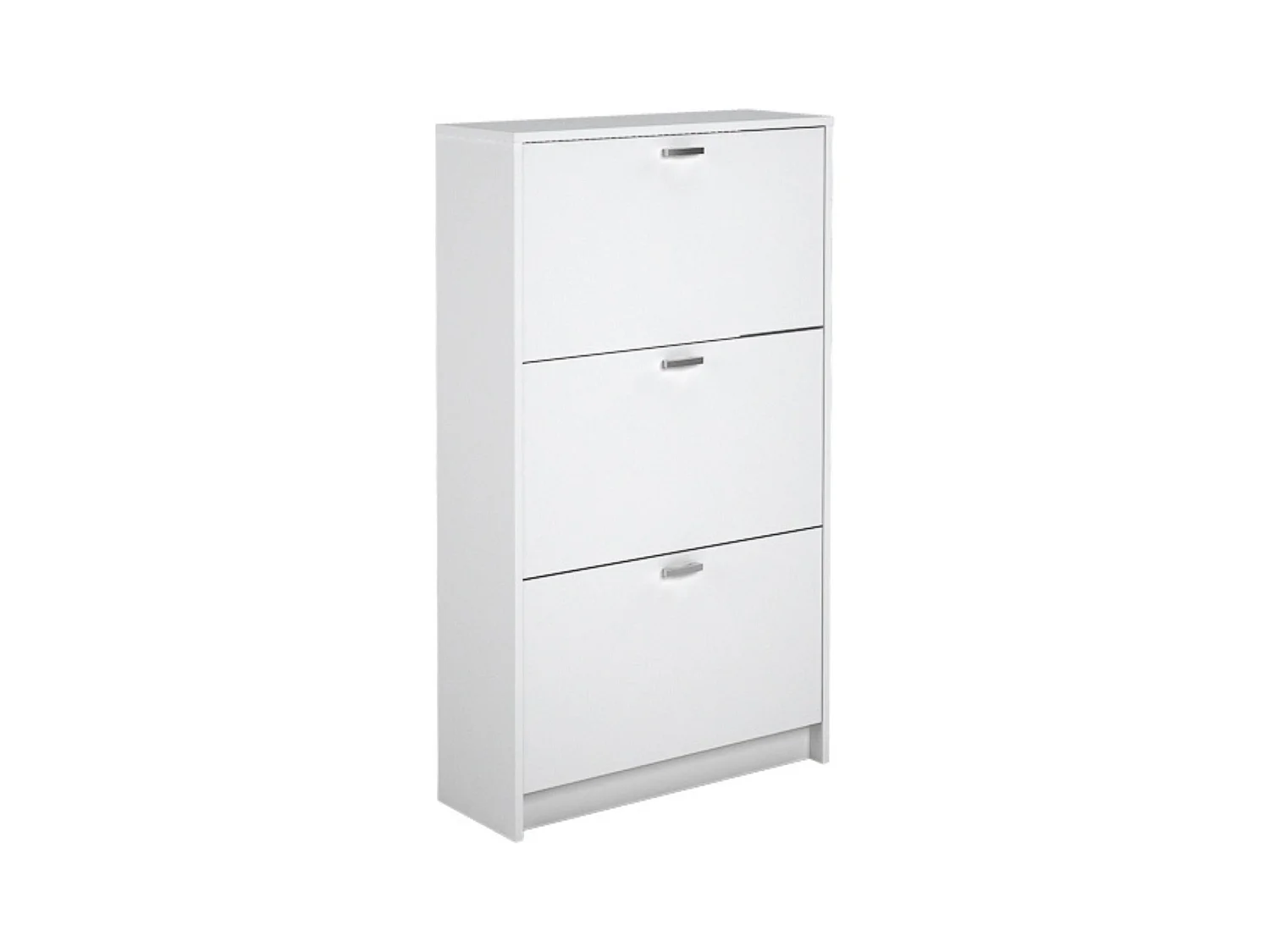 Zapatero Compacto Blanco – Mueble con 3 Puertas y Doble Profundidad | MDF con Acabado Melamina | 70 x 25 x 120 cm