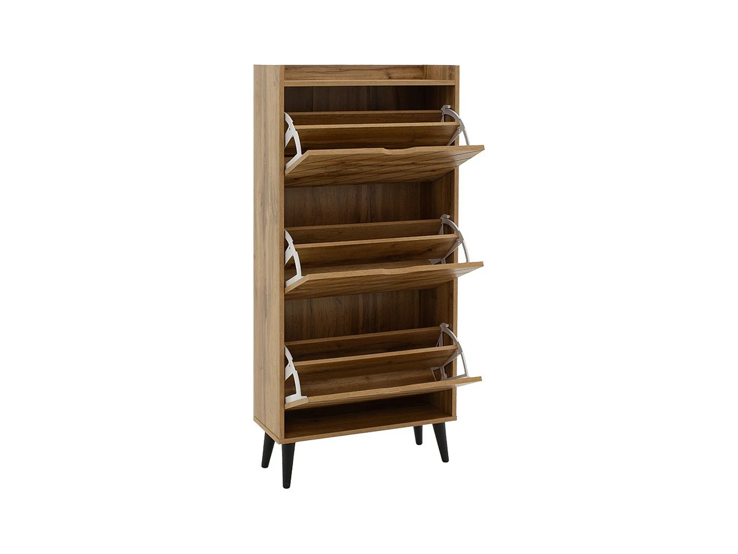 Zapatero Color Sonoma, Capacidad para 9 Pares, 60x23.8x131.6 cm