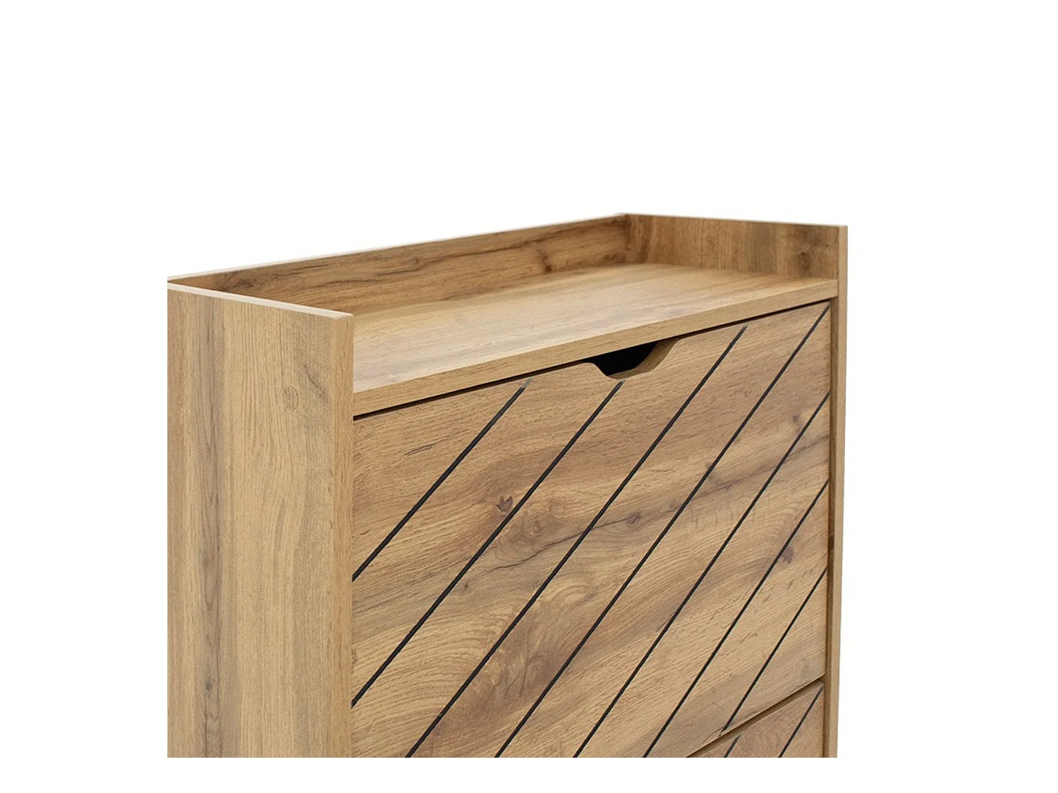 Zapatero Color Sonoma, Capacidad para 9 Pares, 60x23.8x131.6 cm