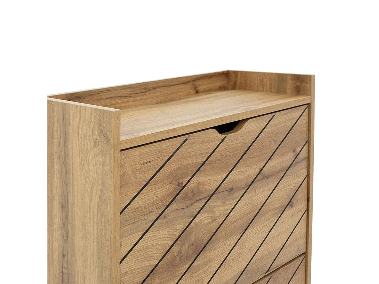 Zapatero Color Sonoma, Capacidad para 9 Pares, 60x23.8x131.6 cm