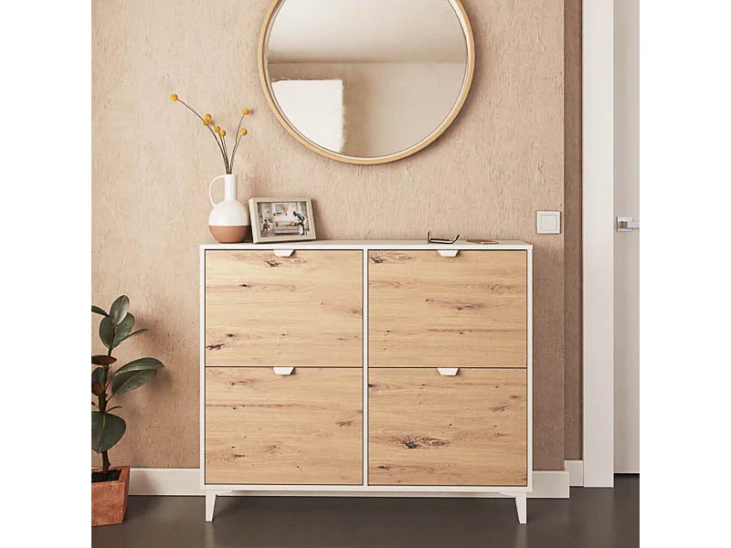 Mueble Zapatero - Almacenamiento Elegante y Práctico | 97,4 x 116,8 x 20 cm (alto x ancho x fondo)