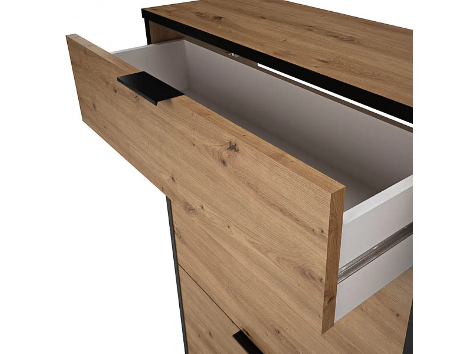 Mueble Zapatero de Entrada – 2 Puertas y 1 Cajón | Color Roble/Pizarra | 110 x 90 x 24,5 cm