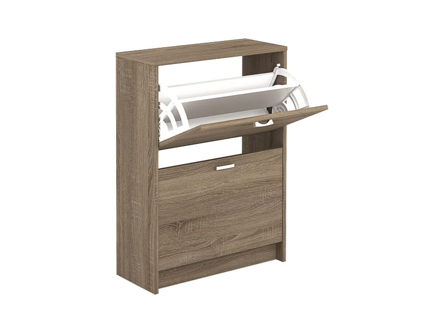 Zapatero Recibidor Roble – Mueble Auxiliar Estrecho con 2 Puertas | Capacidad 12 Pares | 81,6 x 60 x 25 cm