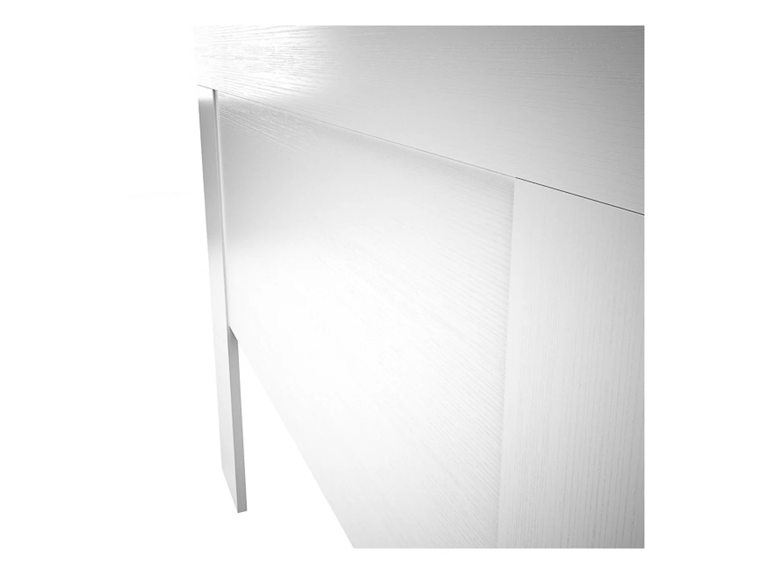 Cabezal para Cama de Matrimonio con patas, Color Blanco, Medidas: 160 cm (Ancho) x 130 cm (Alto) x 2,5 cm (Fondo)