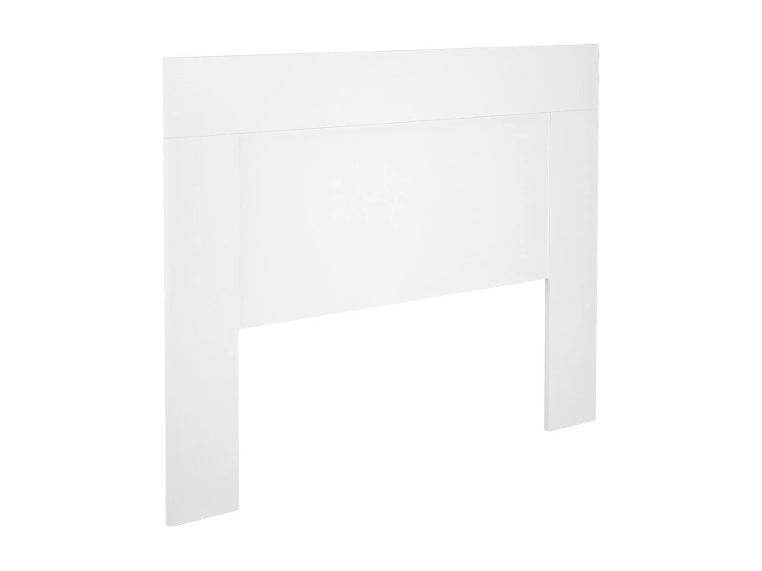 Cabezal para Cama de Matrimonio con patas, Color Blanco, Medidas: 160 cm (Ancho) x 130 cm (Alto) x 2,5 cm (Fondo)