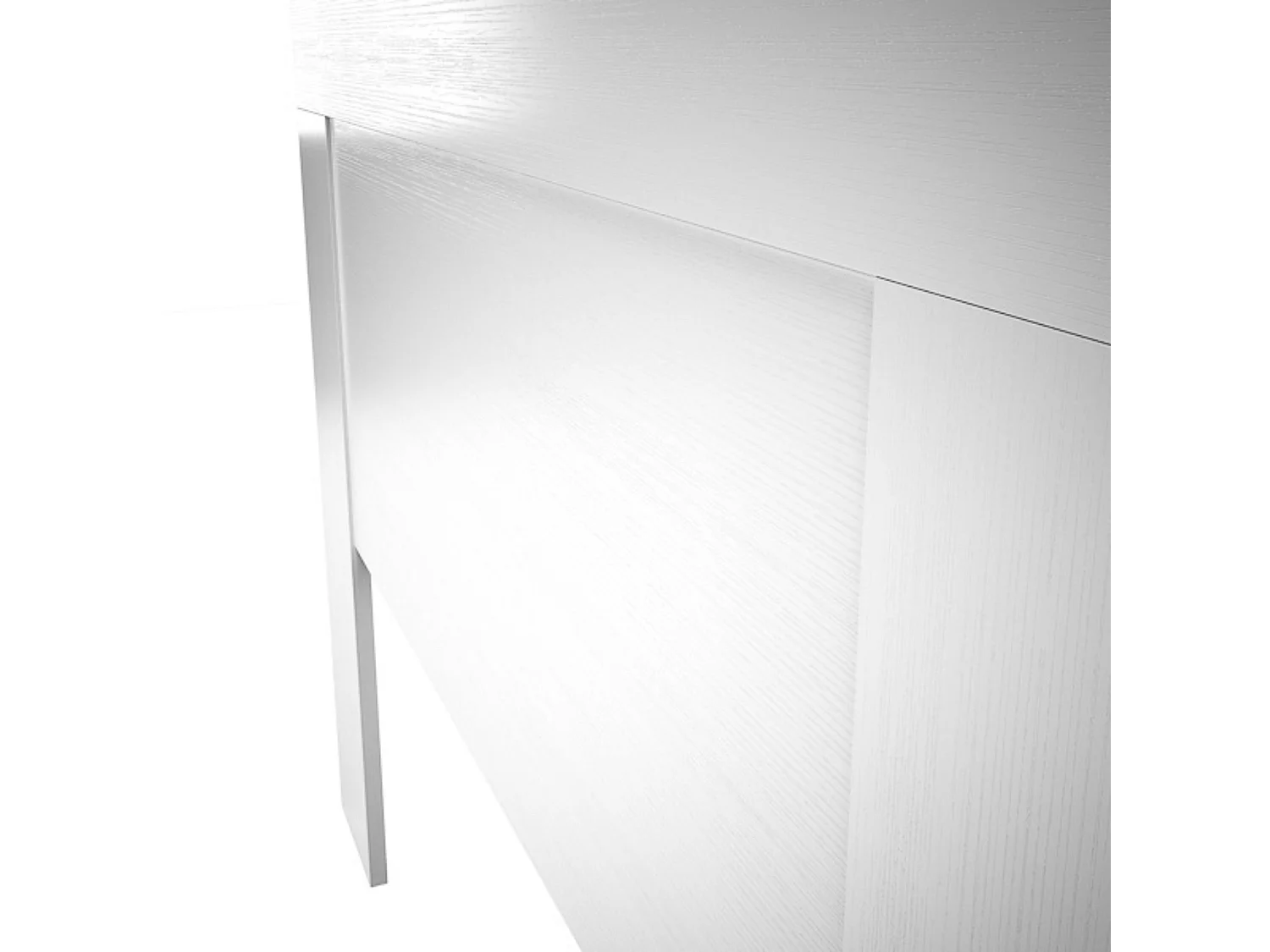 Cabezal para Cama de Matrimonio con patas, Color Blanco, Medidas: 160 cm (Ancho) x 130 cm (Alto) x 2,5 cm (Fondo)