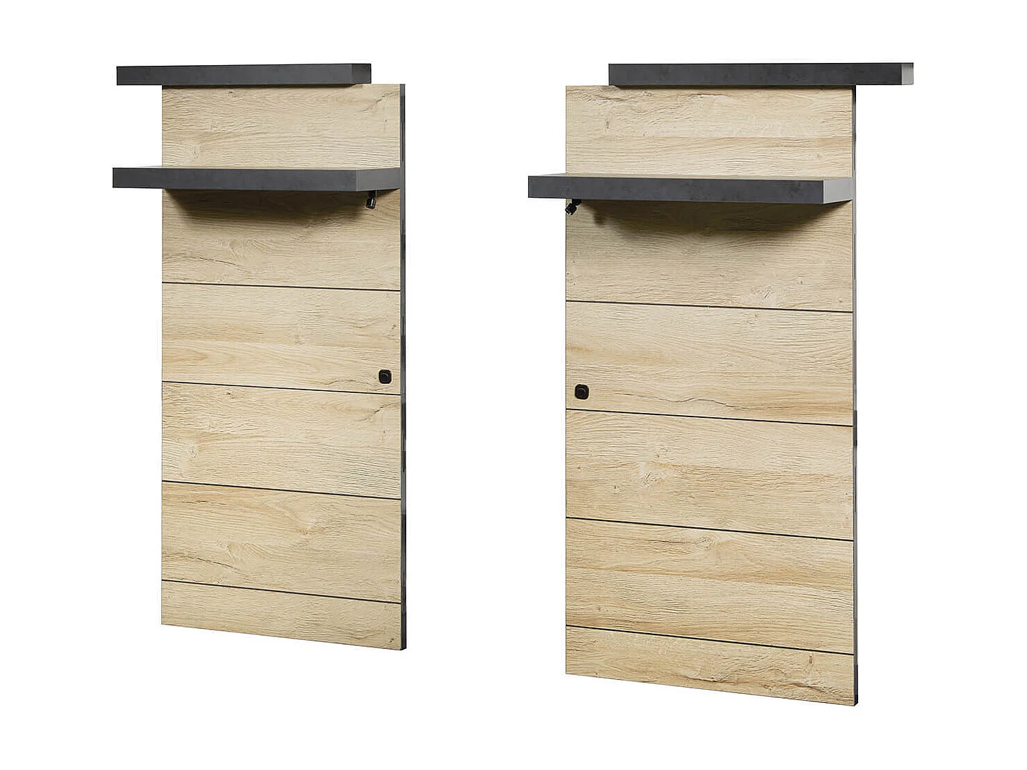 SIWA - Lot de 2 Panneaux pour Tête de Lit avec Tablette et Led