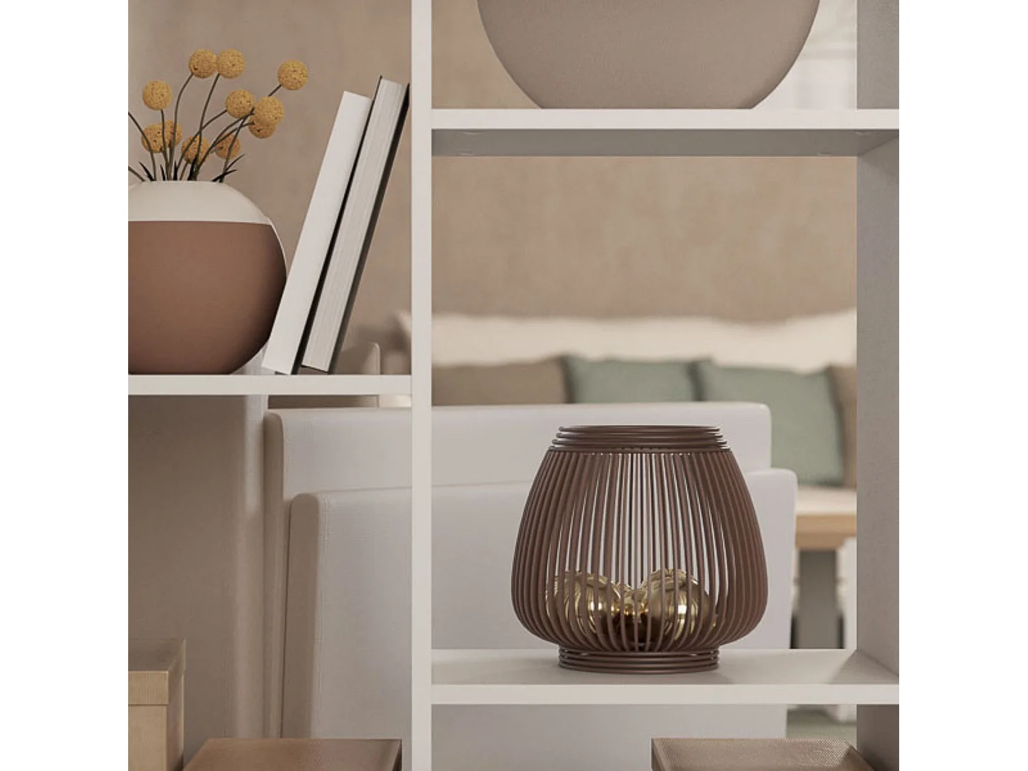 Estantería Alta Salón, Librería, Color Blanco, Medidas: 180 cm (Alto) x 85 cm (Ancho) x 28,5 cm (Fondo