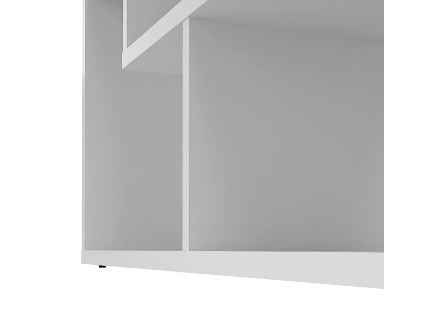 Estantería Geométrica Blanca para Salón con Múltiples Estantes – 169 x 120 x 28 cm (alto x ancho x fondo)