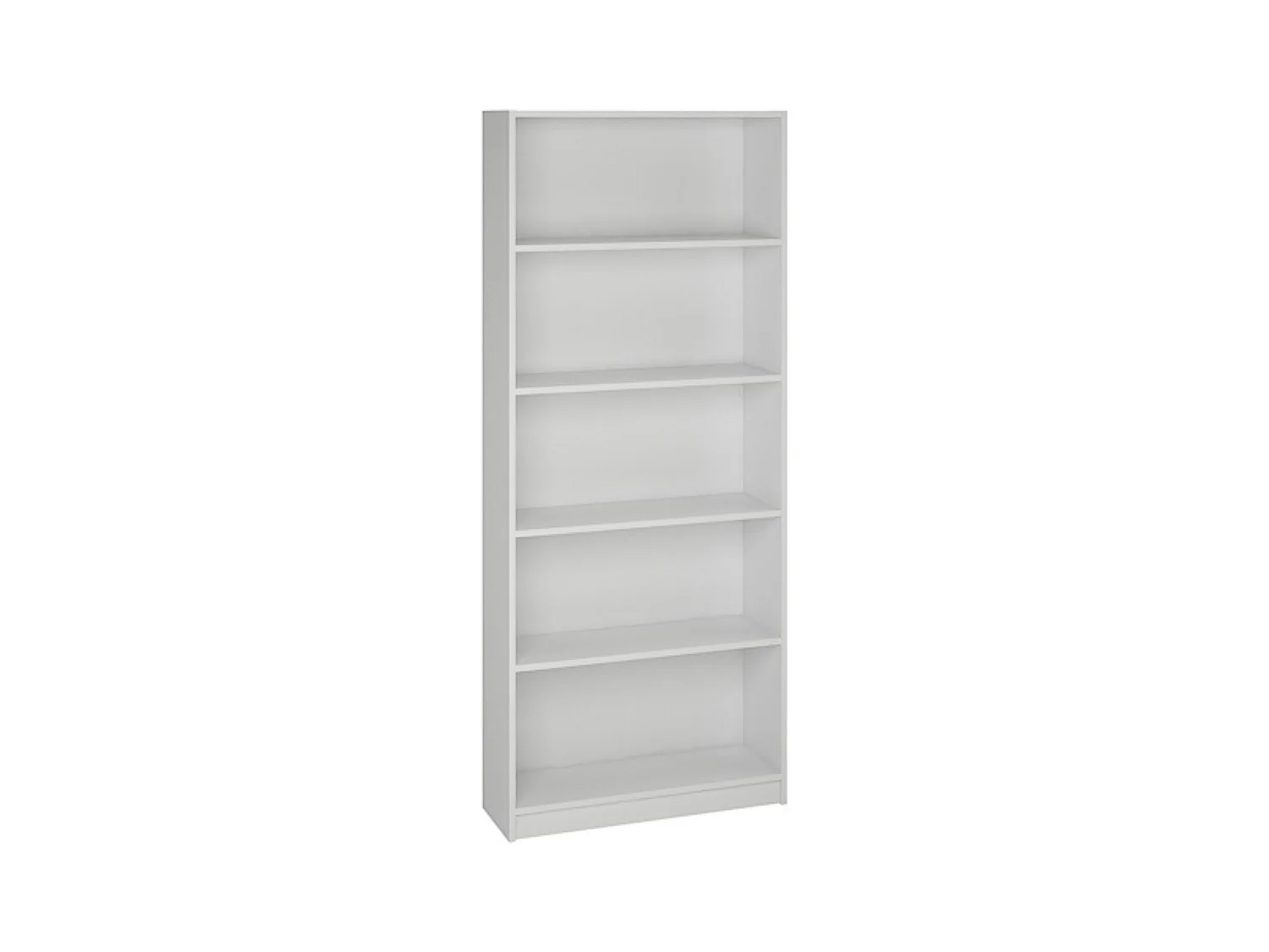 Estantería Alta Salón, Librería, Color Blanco, Medidas: 180 cm (Alto) x 75 cm (Ancho) x 25 cm (Fondo)