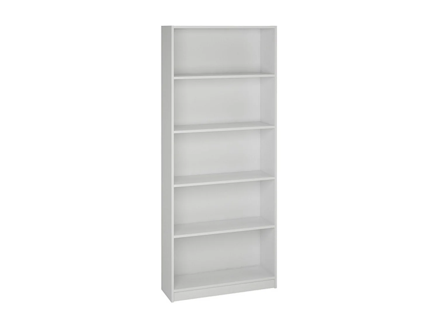 Estantería Alta Salón, Librería, Color Blanco, Medidas: 180 cm (Alto) x 75 cm (Ancho) x 25 cm (Fondo)