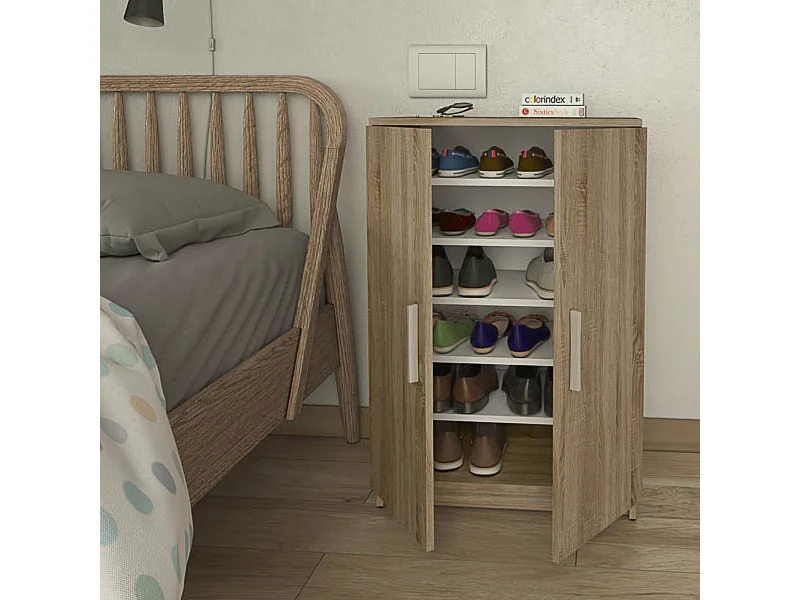 Armario Multiusos Mesita de noche Color Roble – 60 x 90 x 36 cm