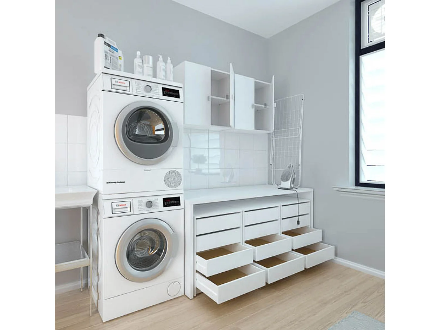 Mueble Alto de Cocina para Colgar con 2 Puertas – Color Blanco – 60 x 60 x 26,5 cm (alto x ancho x fondo)