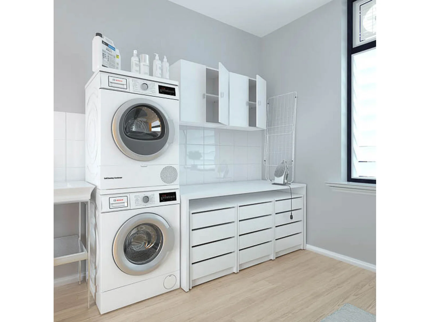 Mueble Alto de Cocina para Colgar con 2 Puertas – Color Blanco – 60 x 60 x 26,5 cm (alto x ancho x fondo)