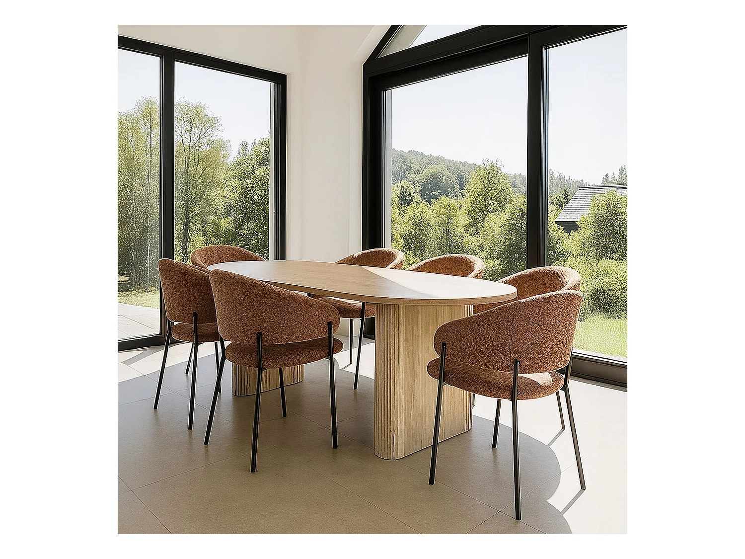 Now's Home - Table En Bois De Chene 220cm