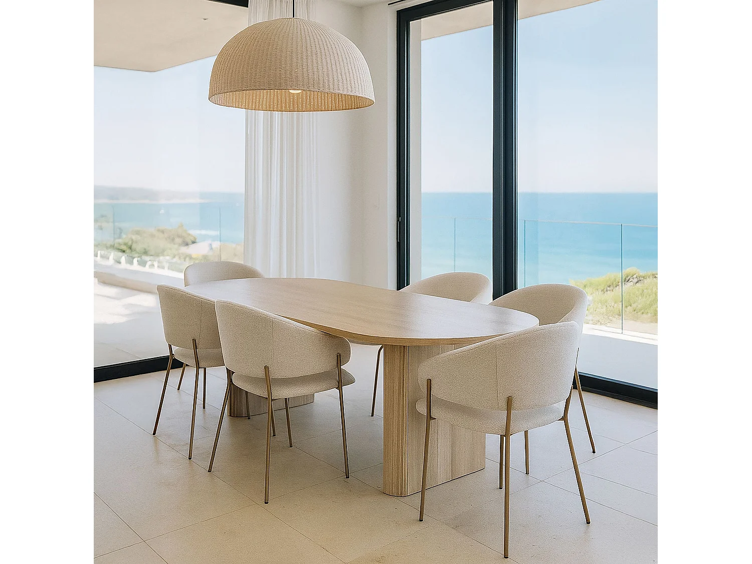 Now's Home - Table En Bois De Chene 220cm