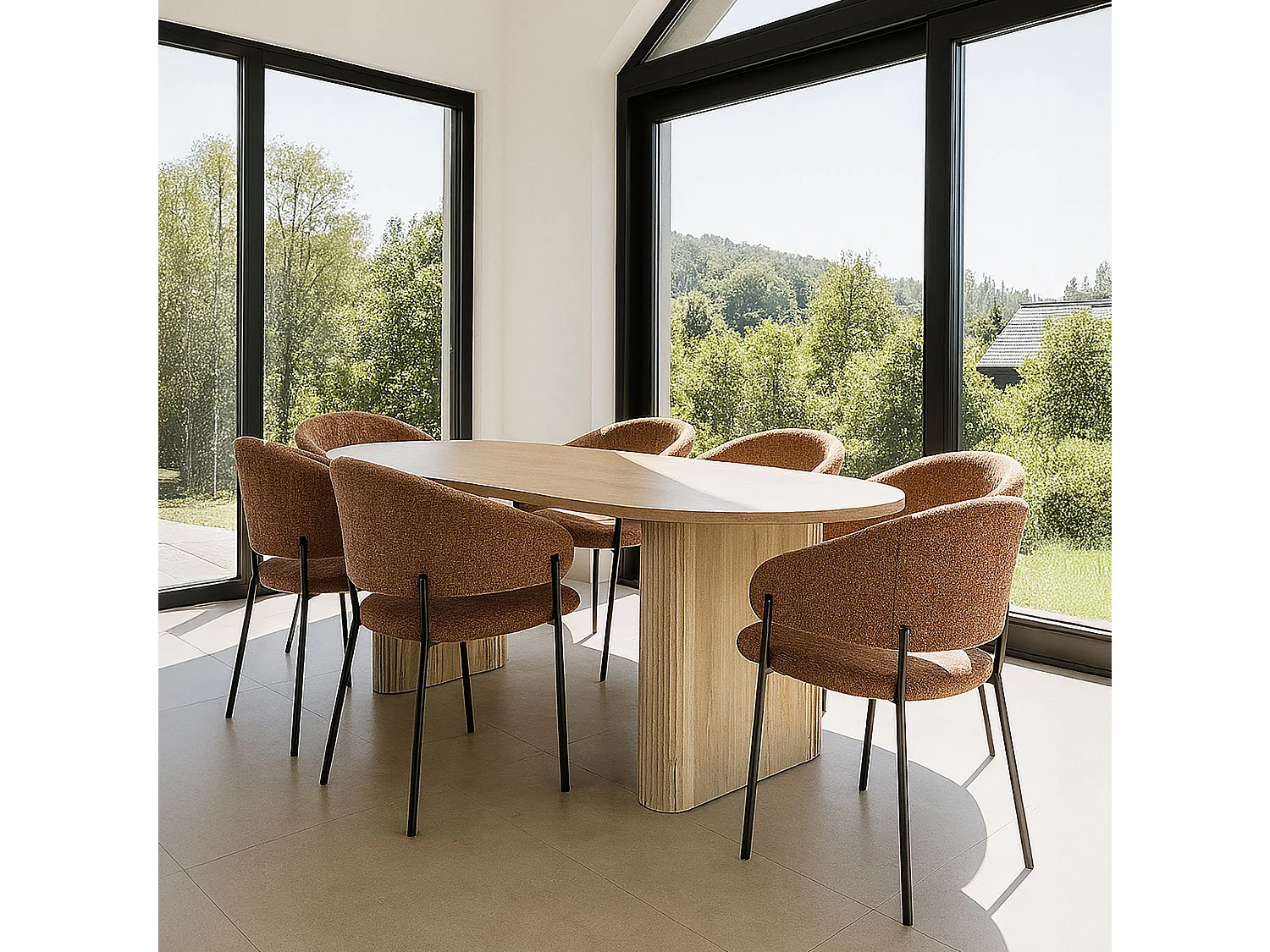 Now's Home - Table En Bois De Chene 220cm