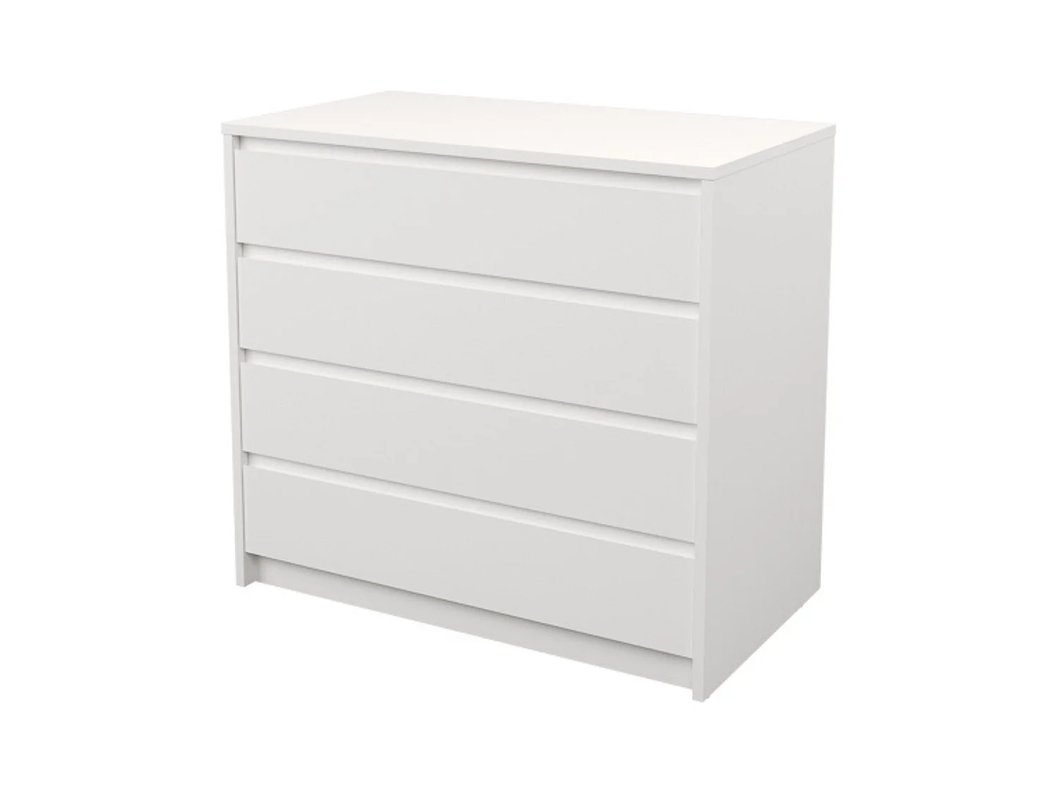 Cómoda Cajonera 4 cajones acabado en blanco. 74cm(alto) 80cm(ancho) 45cm(fondo)