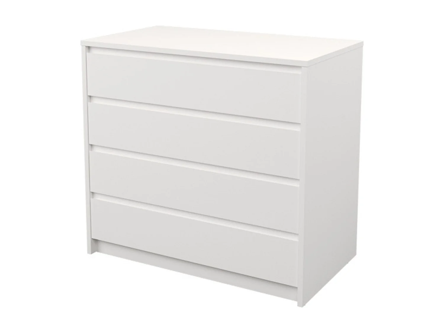 Cómoda Cajonera 4 cajones acabado en blanco. 74cm(alto) 80cm(ancho) 45cm(fondo)