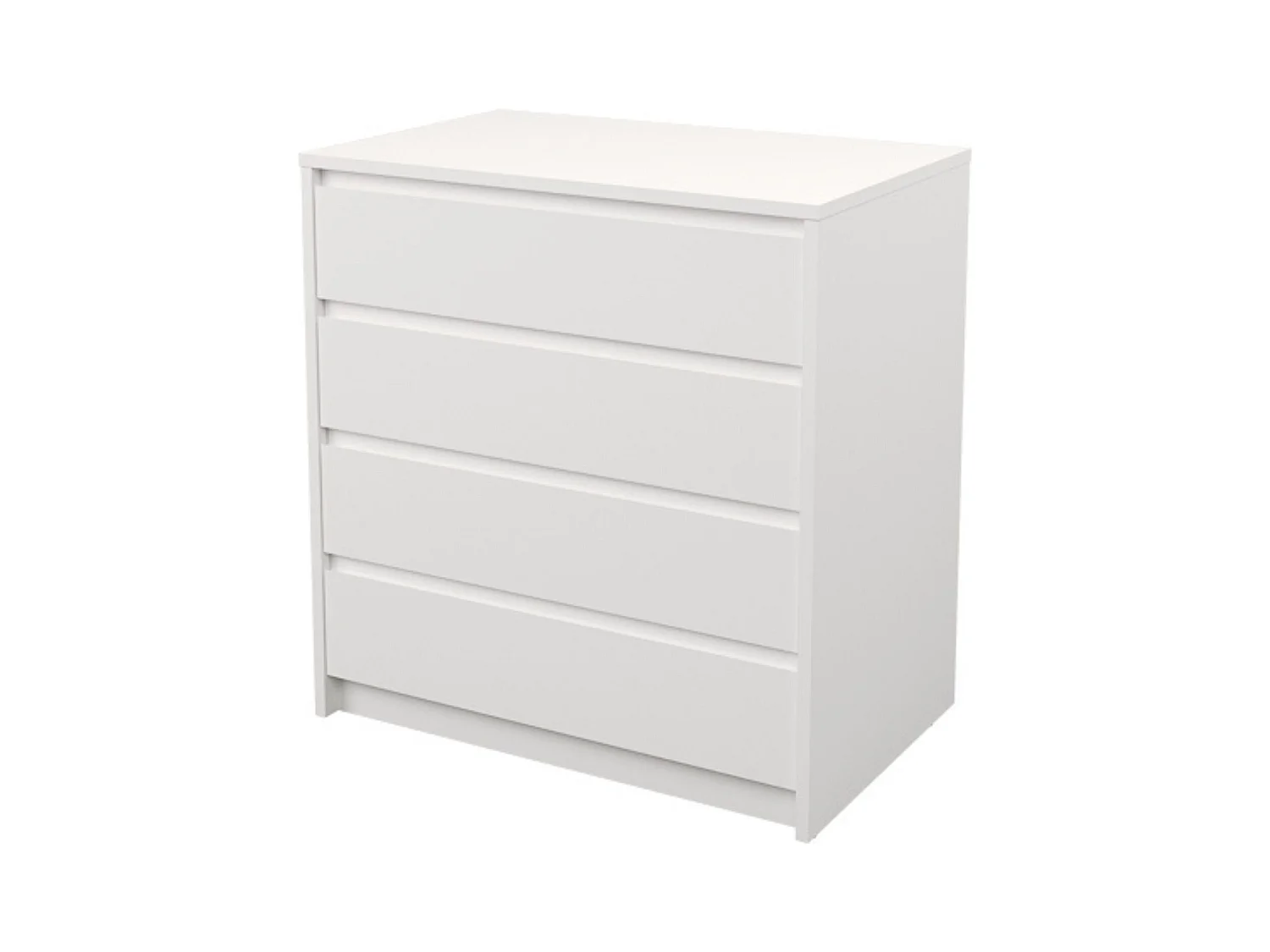 Cómoda Cajonera 4 cajones acabado en blanco. 74cm(alto) 70cm(ancho) 45cm(fondo)