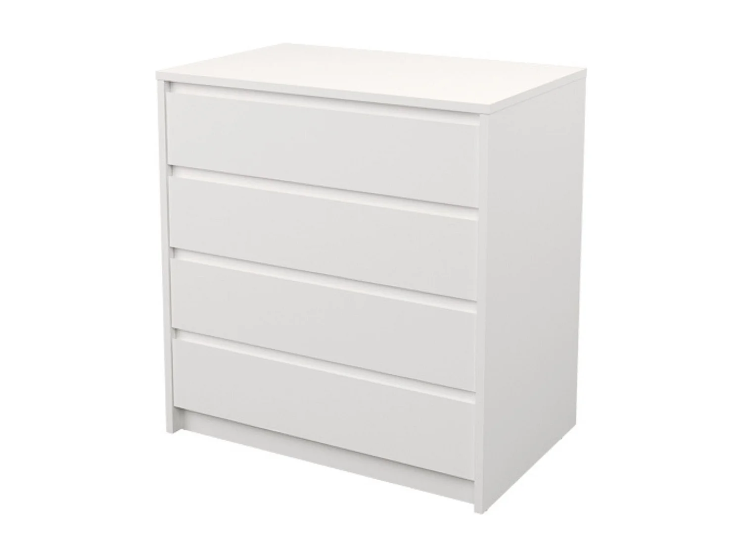 Cómoda Cajonera 4 cajones acabado en blanco. 74cm(alto) 70cm(ancho) 45cm(fondo)