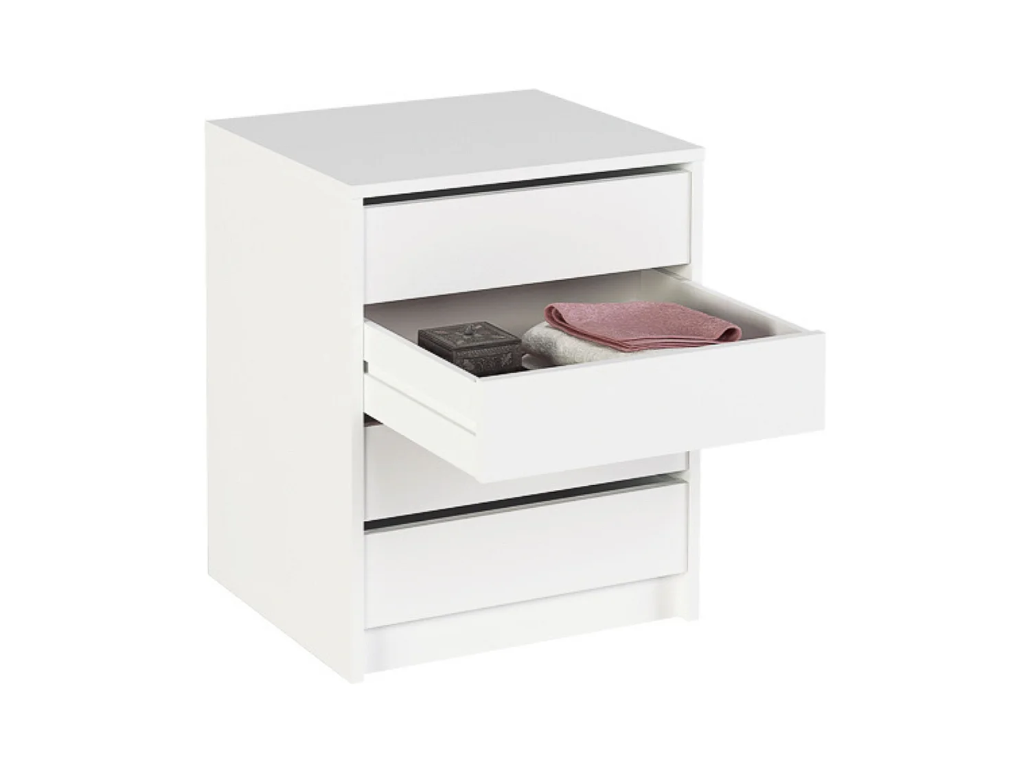 Cajonera 4 cajones | Color: Blanco | Medidas: 62 cm x 50 cm x 44 cm mueble dormitorio