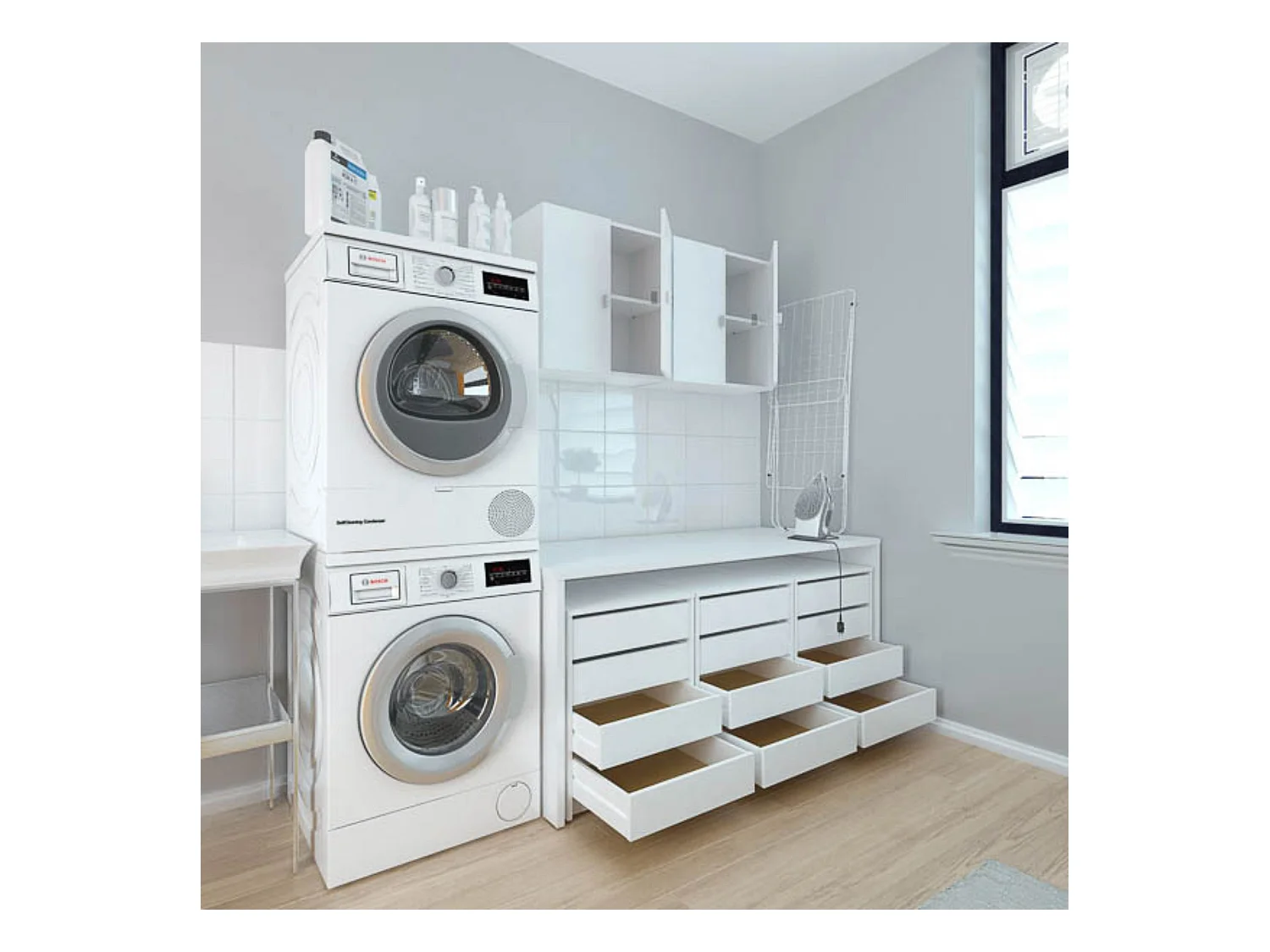 Cajonera 4 cajones | Color: Blanco | Medidas: 62 cm x 50 cm x 44 cm mueble dormitorio