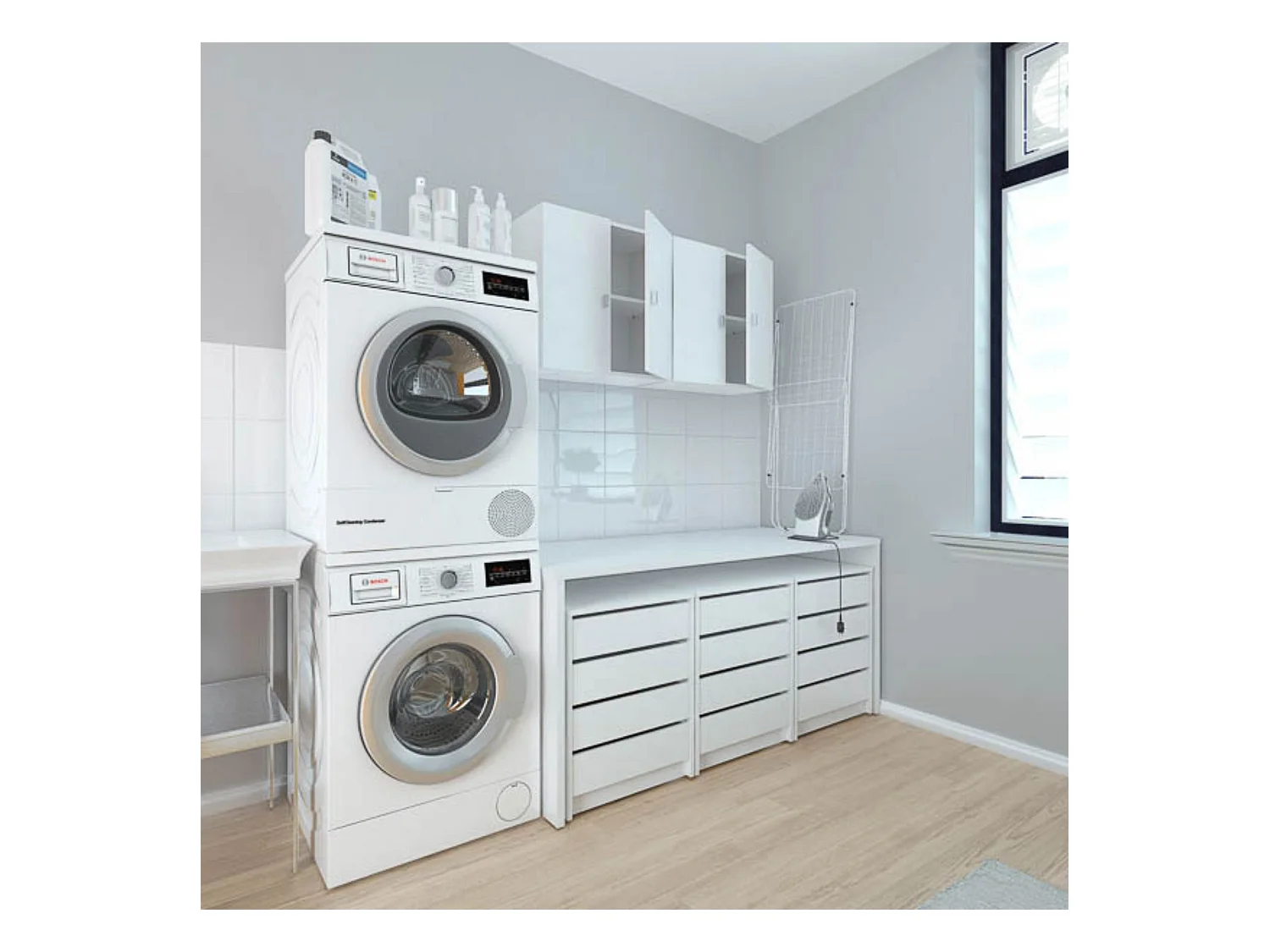 Cajonera 4 cajones | Color: Blanco | Medidas: 62 cm x 50 cm x 44 cm mueble dormitorio