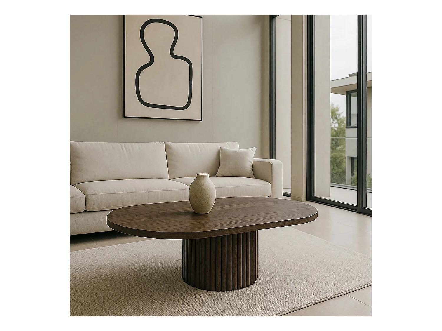 Now's Home - Table Basse En Bois De Noyer 110cm