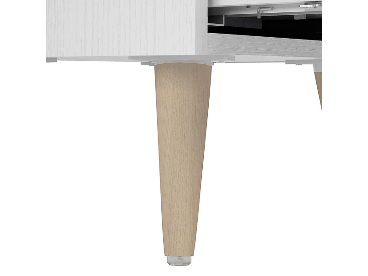 Cómoda con 3 Cajones, para Dormitorio, Acabado en Color Blanco, Medidas: 80 cm (Ancho) x 83,5 cm (Alto) x 48 cm (Fondo)