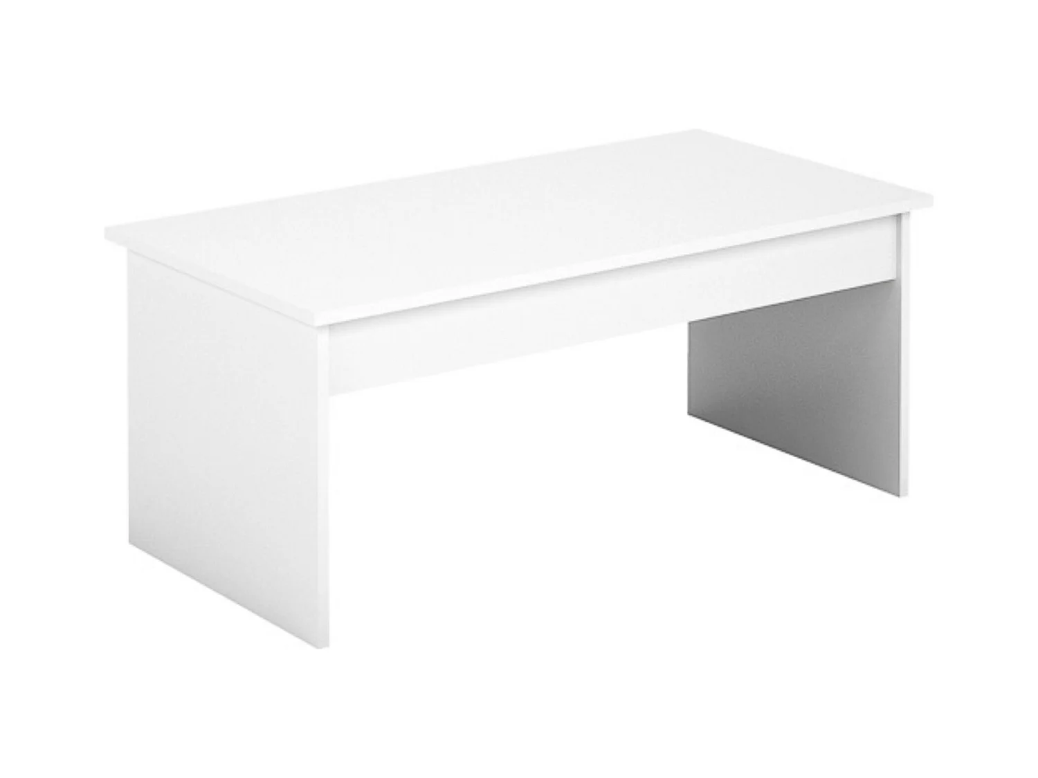 Mesa de Centro Fija, Mesa Auxiliar, Acabado en Blanco, Medidas: 100 cm (Largo) x 50 cm (Ancho) x 41,6 cm (Alto)