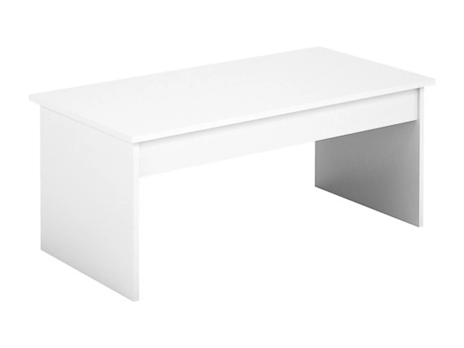 Mesa de Centro Fija, Mesa Auxiliar, Acabado en Blanco, Medidas: 100 cm (Largo) x 50 cm (Ancho) x 41,6 cm (Alto)