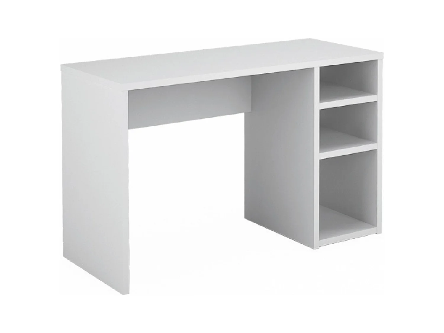 Mesa Escritorio | Mesa Estudio con 3 estantes | Color Blanco Brillo | Medidas: 120 x 75 x 50 cm