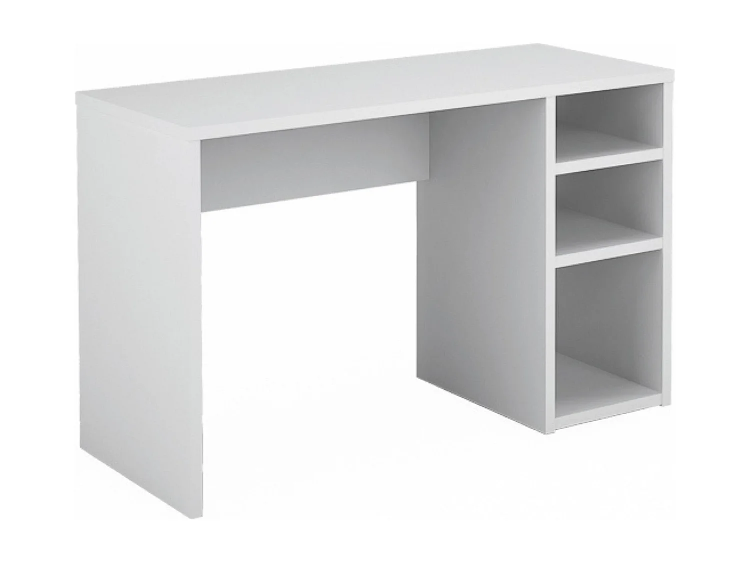 Mesa Escritorio | Mesa Estudio con 3 estantes | Color Blanco Brillo | Medidas: 120 x 75 x 50 cm