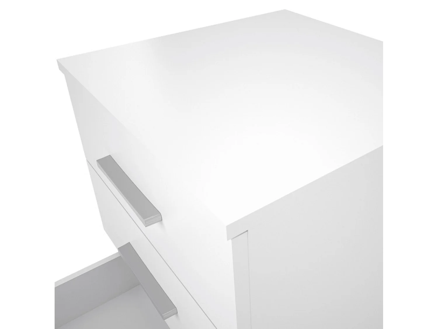 Cajoneras Para escritorio con ruedas 3 Cajones color blanco 58 x 45 x 44 Cm (alto x ancho x fondo)