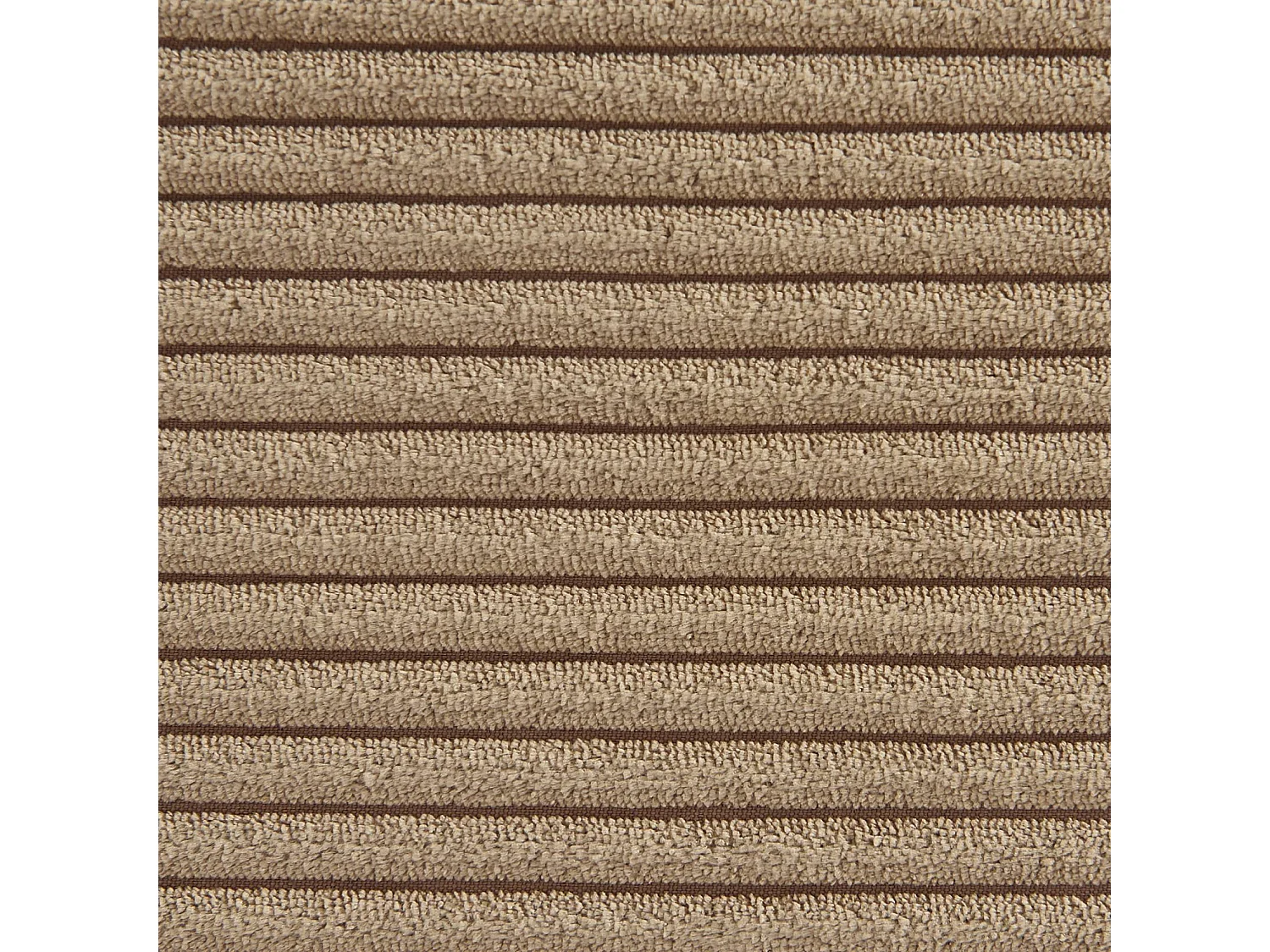 Chauffeuse velours côtelé 3 places beige foncé L 91 x P 105 x H 72 cm - SOKOL