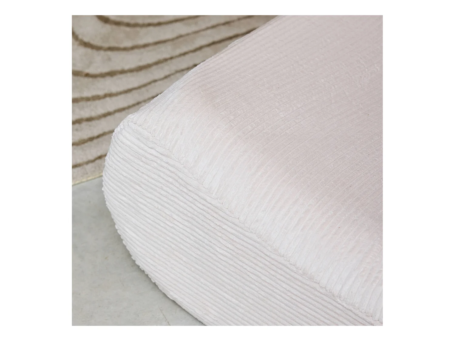 Sofá modular de pana, 3 plazas crema