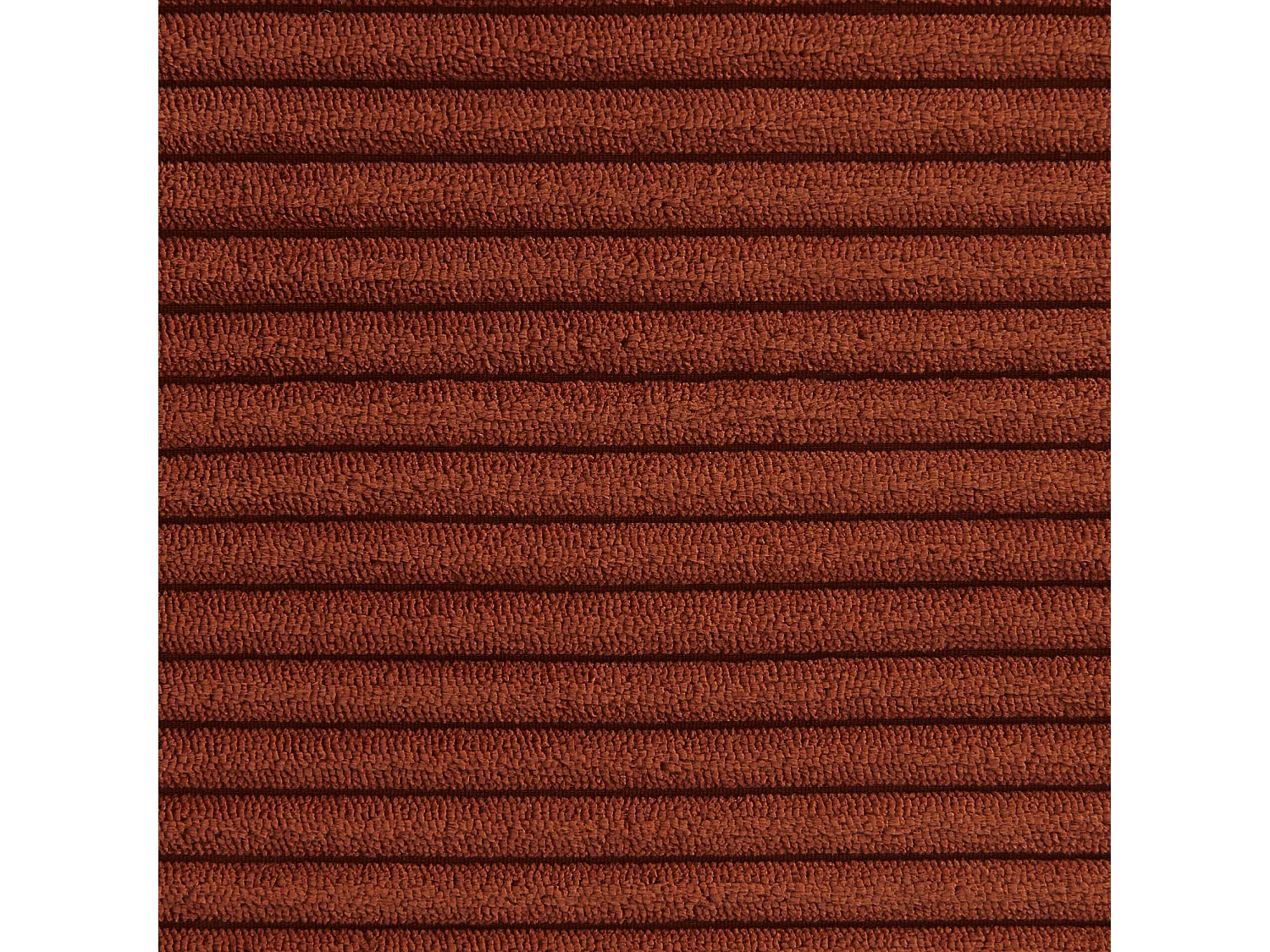 Chauffeuse velours côtelé 3 places terracotta L 91 x P 105 x H 72 cm - SOKOL