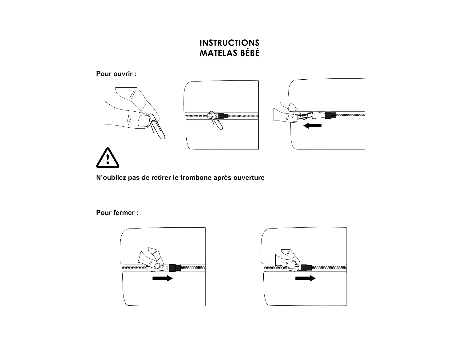 Matelas bébé en mousse FERME, déhoussable et fabrication française Dimensions - 60 x 120 cm
