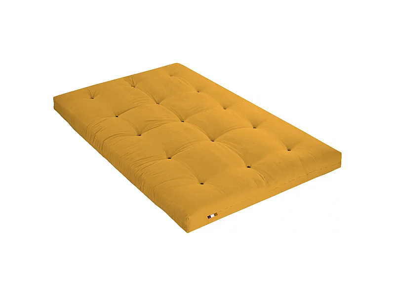 Matelas futon latex et fibres, fabrication française Couleur - Ocre, Dimensions - 160 x 200 cm