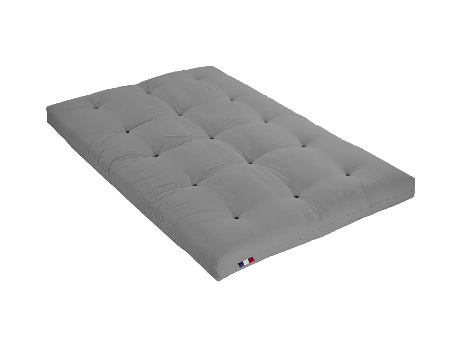 Matelas futon latex et fibres, fabrication française Couleur - Gris Clair, Dimensions - 140 x 190 cm